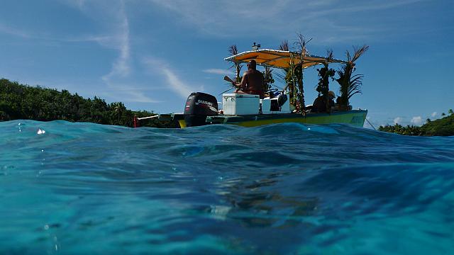View of the boat from the water