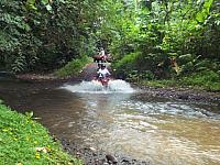 Fording a stream - ATV Moorea