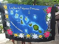 Pareau with map of French Polynesia