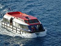 Last tender runs back to the ship