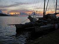 Sunset behind the vaka