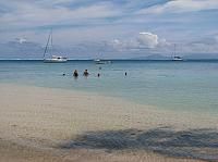 Wading in the shallow water