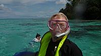 Alice, ready to snorkle