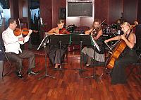 String quartet at tea time (4:00 to 5:00) in Horizons