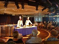 Cooking demonstration was as much comedy routine as cooking...