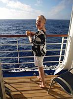 Enjoying the last afternoon at sea