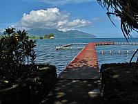 Dock at restaurant (with fish enclosures)