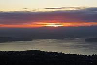 Sunset over Puget Sound and Hurricane Ridge (Olympic NP)